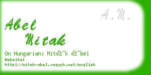 abel mitak business card